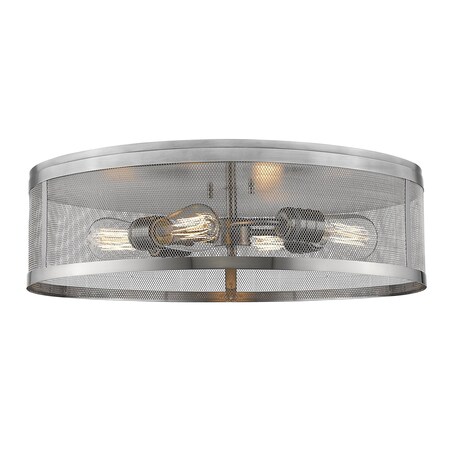 Z-Lite Meshsmith 4 Light Flush Mount, Brushed Nickel 331F21-BN